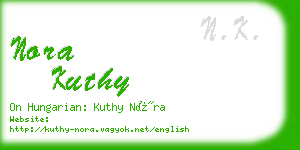 nora kuthy business card